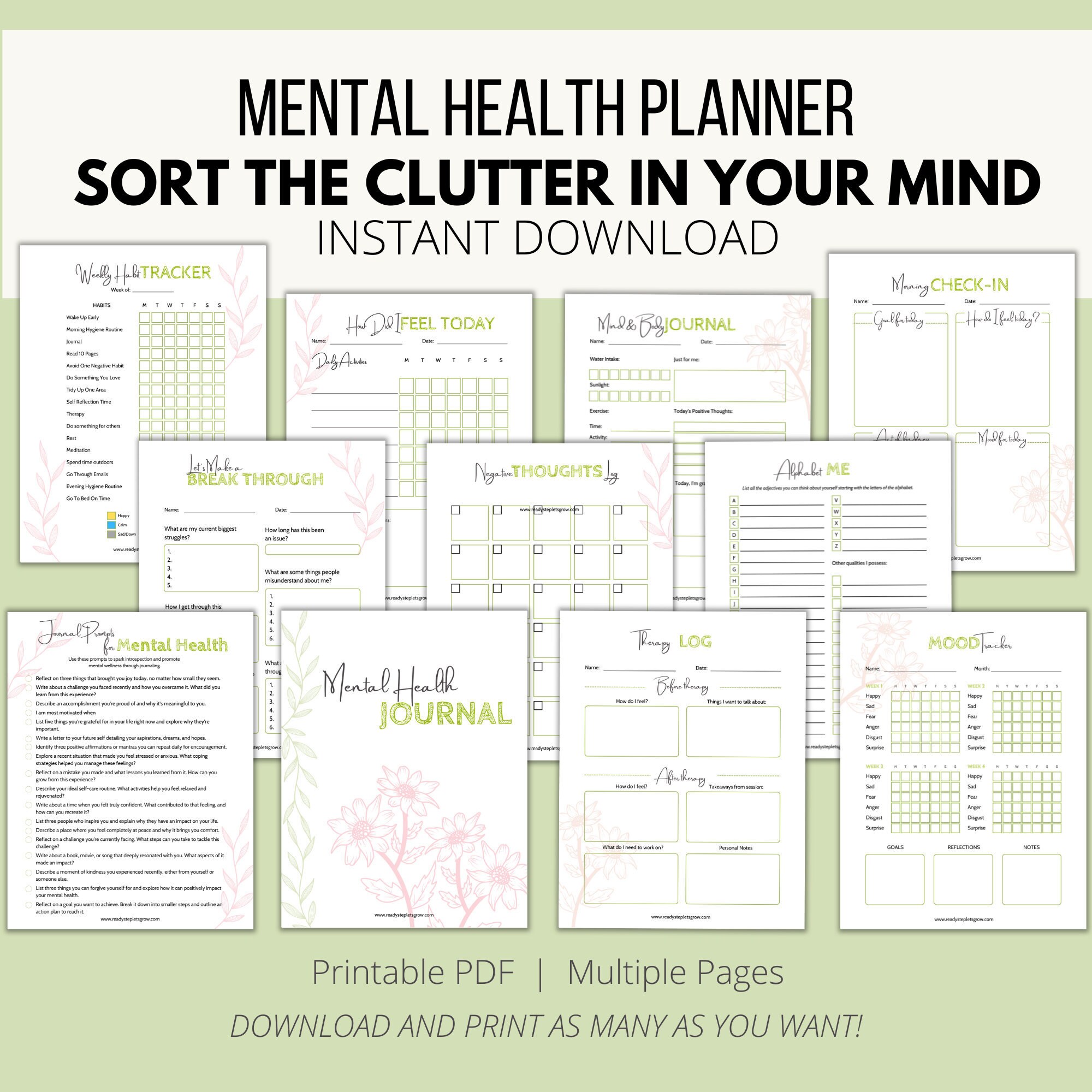 Mental Health Printable Journal Prompts Self Care Calendar Habit Tracker Emotion Tracker Etsy Mental Health Printable Journal Prompts Self Care Calendar Habit Tracker Emotion Tracker Etsy