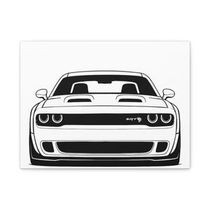 Dodge Challenger Canvas Print: Muscle Car Wall Art for Car Enthusiasts