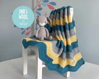 Farbenfrohes Häkelset für Anfänger, Farbiges Häkelset für Anfänger, Weiche Babydecke, handgemachte Geschenke für neue Mütter, Merino-Wolle und Baumwollgarn, DIY-Set