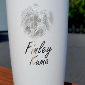 Custom Pet Photo Engraved Stainless Steel 20 oz Tumbler