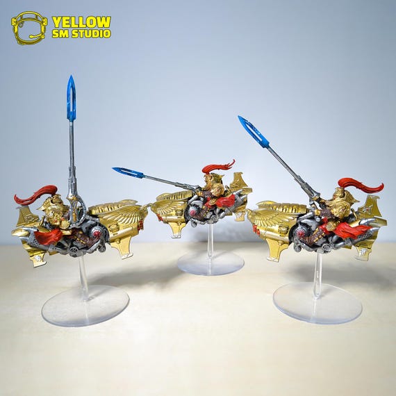 Vertus Praetors ミニチュア フィギュア 3 個セット、Adeptus Custodes 