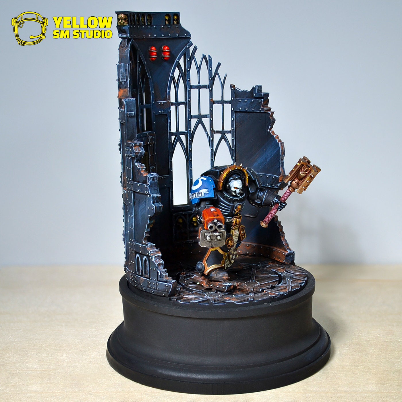 豚*タ様 Warhammer 40k チャプレイン　エインシェント　エラディケイ Terminator Chaplain, Space Marines, Warhammer 40000, Pro Painted