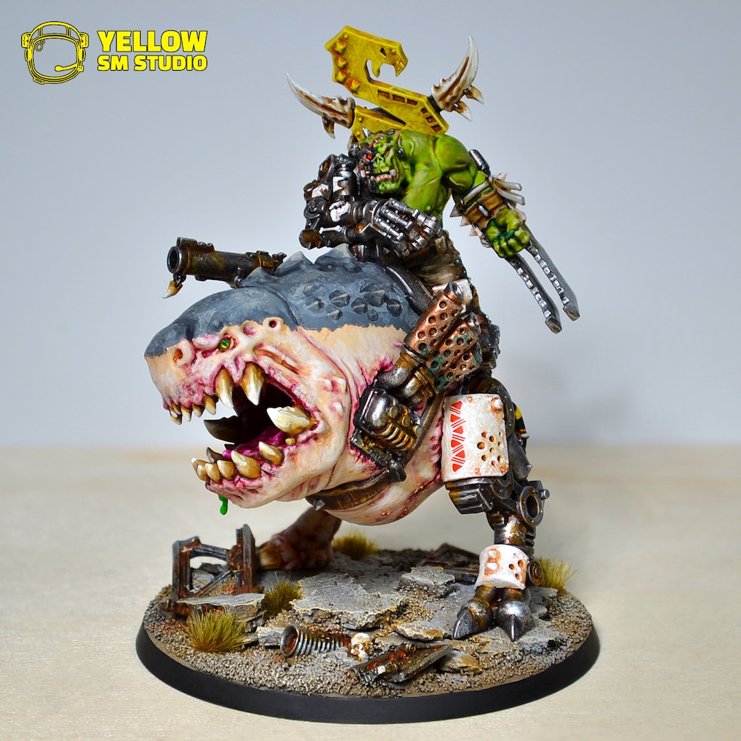 おかめWARHAMMER Mozrog Skragbad & Big Chompa Orks Beastboss Warhammer 40k Games