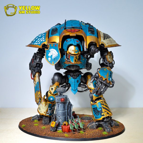 Knight Gallant - Imperial Knights - Warhammer 40000 - Pro Painted Miniature, Warhammer 40k gift, Tabletop Gaming, Gamer gift
