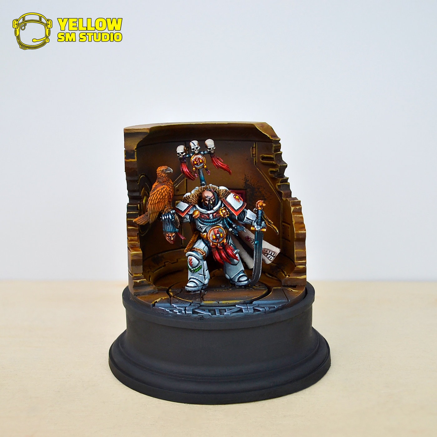 Pro Painted Kor'sarro Khan Miniature: White Scars Master of the Hunt