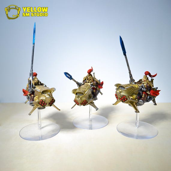 Vertus Praetors ミニチュア フィギュア 3 個セット、Adeptus Custodes 