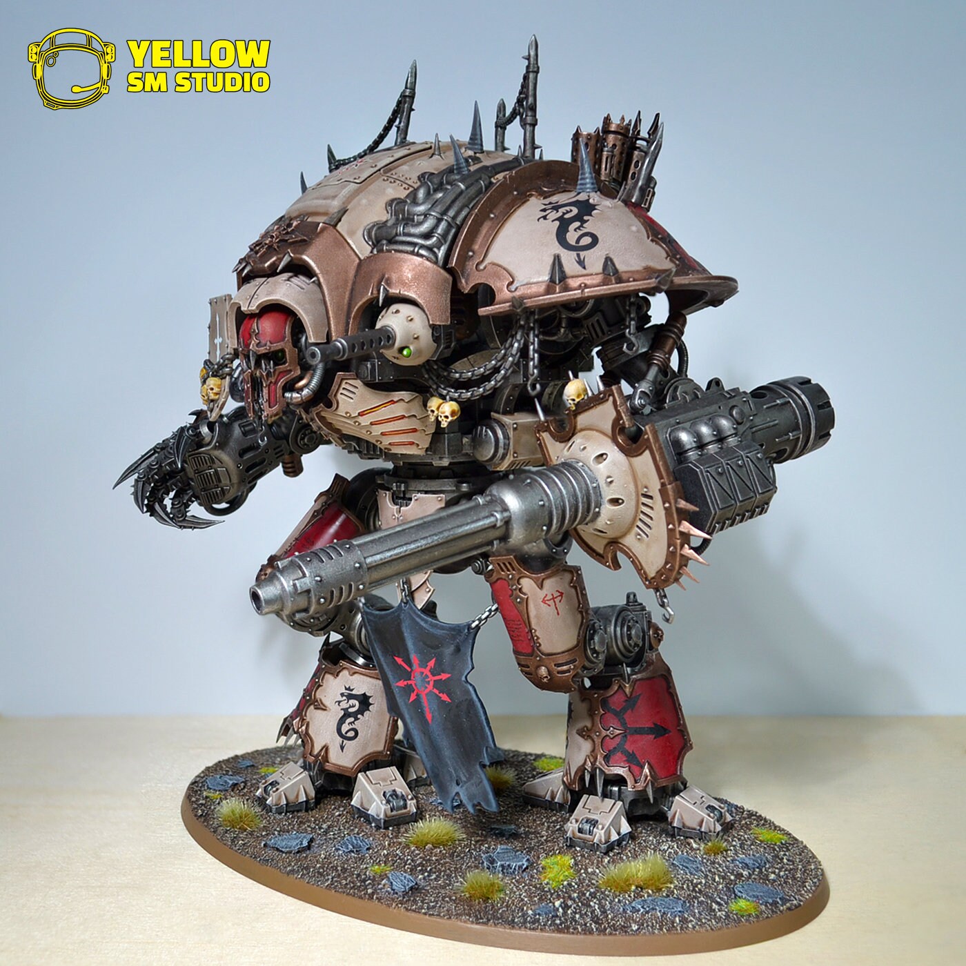 ★塗装済み美品★ ウォーハンマーWarhammer Chaos Knight カオスナイト デセクレイター、カオスナイト、ウォーハンマー 40000