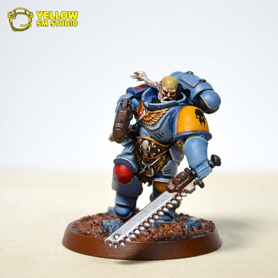 Space Wolves Battle Leader, Space Marines, Warhammer 40000, pro painted,  Warhammer 40k mini figurines, space viking, war gaming
