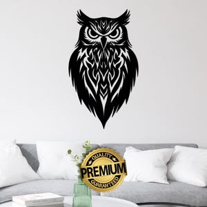 Decorazione murale in metallo a forma di gufo / Decorazione murale rustica a forma di gufo / Decorazione murale in metallo a forma di animale / Regalo per gli amanti dei gufi / Decorazione moderna per la casa con animali selvatici