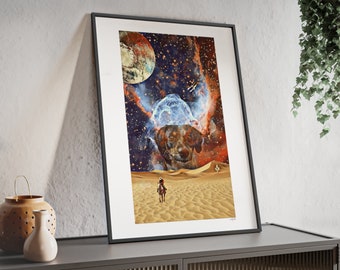 Atomic Desert|Framed Wall Poster|Framed Poster Art|Print|Wall Art|Wall Deco|Galaxy Poster|Universe Poster|Space Astro|Collage|Dogart|Ufo