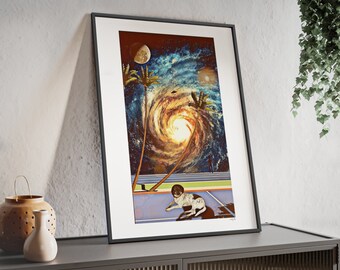 Big Bounce|Framed Wall Poster|Framed Poster Art|Print|Wall Art|Wall Deco|Galaxy Poster|Universe Poster|Space Astro|Collage|Dogart|Ufo|Alien