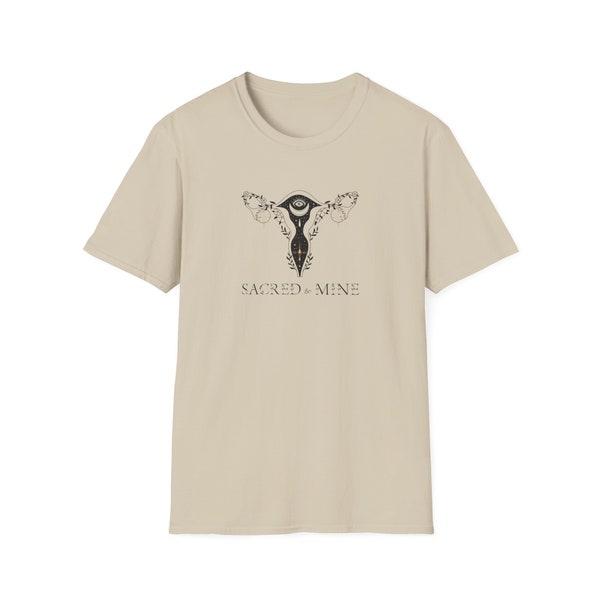 T-shirt en coton féministe Sacred & Mine, t-shirt bohème, vêtements de festival pour femmes, chemises pour femmes à la mode, hauts pour femme, hauts pour leggings