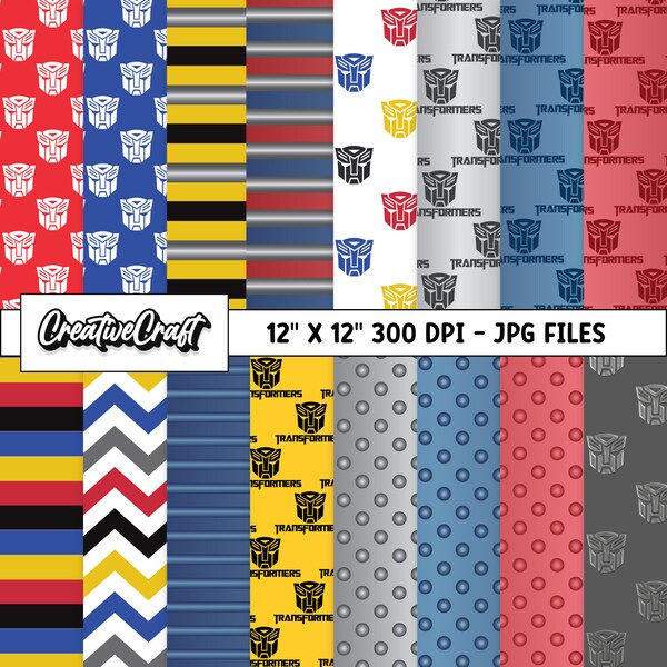 Robots Digital Paper - Etsy
