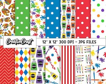 14 Back to School Digital Papers 300 DPI Maximum Quality, back to school scrapbooking, back to school papers designs, instant download