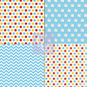 20 Papeles Digitales Mickey el Ratón 300 DPI Máxima Calidad, scrapbooking mickey, diseños papeles imprimibles mickey, descarga instantánea imagen 5