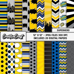 20 carte digitali Bat Hero 300 DPI di massima qualità, album di ritagli di pipistrelli eroici, disegni di carta da supereroi, download immediato