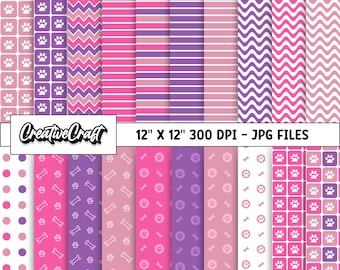 20 Puppies Patrol Digital Papers 300 DPI Maximum Quality, puppies patrol scrapbooking, puppies patrol papers designs, instant download