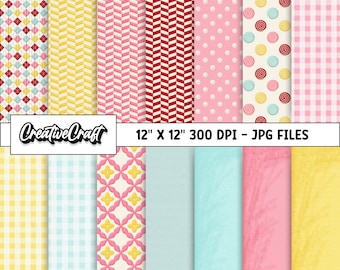 14 Easter Day Digital Papers 300 DPI Maximum Quality, Easter day scrapbooking, Easter day printables papers designs, instant download