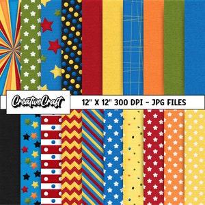 20 Superhero Comics Digital Papers 300 DPI Qualité maximale, scrapbooking de super-héros, conceptions de papier de super-héros, téléchargement instantané