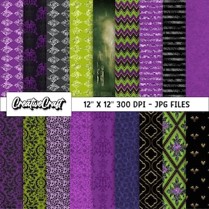 18 Maleficent Digital Papers 300 DPI Maximale Qualität, Maleficent Scrapbooking, Maleficent druckbare Papierdesigns, sofortiger Download
