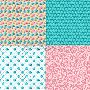 24 Sea Princess Digital Papers, nautical scrapbook paper, nautical princess printables papers designs, backgrounds designs, birthday theme image 8