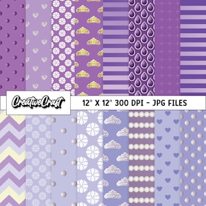 16 Princess Sofia Digital Papers 300 DPI Highest Quality, princess Sofia scrapbooking, princess Sofia papers designs, instant download