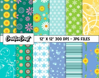 12 Princess Frozen Digital Papers 300 DPI maximale kwaliteit, bevroren scrapbooking, bevroren afdrukbare papierontwerpen, instant download