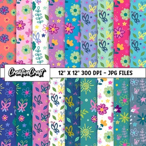 18 Papeles Digitales Encanto Maribel 300 DPI Máxima Calidad, scrapbooking encanto, diseños papeles imprimibles encanto, descarga instantánea