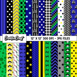 24 Papeles Digitales Star Wars 300 DPI Máxima Calidad, scrapbooking star wars, diseños papeles imprimibles star wars, descarga instantánea
