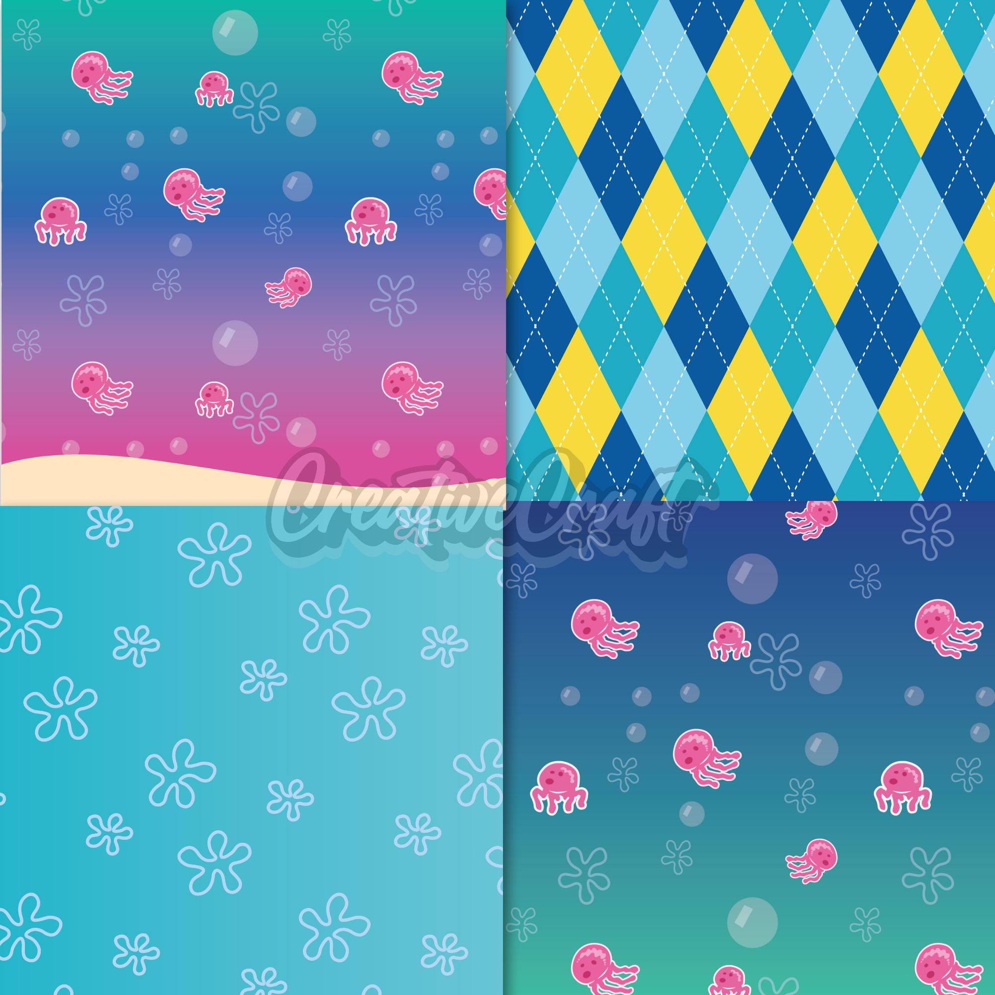 14 Under the Sea Digital Papers 300 DPI Maximum Quality, Under the Sea ...