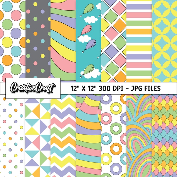 14 Animated Cat Digital Papers 300 DPI Maximum Quality, animated cat scrapbooking, animated cat printables papers designs, instant download