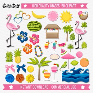 50 Clipart png flamenco verano 300 DPI Máxima Calidad, clip art verano, diseños clip art png flamenco verano, diseños imprimibles flamenco