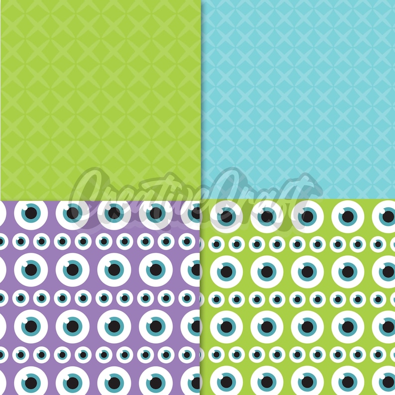 20 Monster Inc Digital Papers 300 DPI Maximum Quality, monster inc scrapbooking, monster inc printables papers designs, instant download image 6