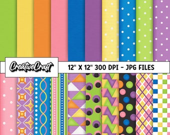 20 Monsters Colors Digital Papers 300 DPI Maximum Quality, monsters scrapbooking, monsters printables papers designs, instant download
