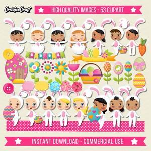Kit Easter Day Digital Paper and Clipart 300 DPI Maximum Quality ...