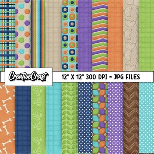 20 carte digitali per dinosauri 300 DPI massima qualità, scrapbooking di dinosauri, disegni di carta di dinosauri, download immediato