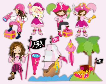 18 Clipart png pirates girls 300 DPI Maximum Quality, clipart png nautical, clip art png designs pirate girls, printable pirates designs