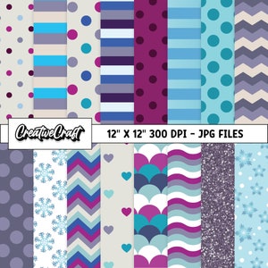 16 Princess Frozen Digital Papers 300 DPI Maximum Quality, frozen princess scrapbooking, frozen printable paper designs, instant download