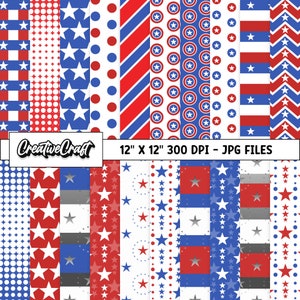 20 Captain America Digital Papers 300 DPI massima qualità, scrapbooking di Captain America, disegni stampabili degli eroi, download immediato