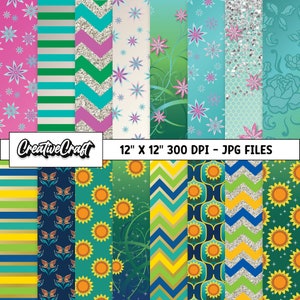 16 Princess Frozen Digital Papers 300 DPI Maximum Quality, frozen princess scrapbooking, frozen printable paper designs, instant download
