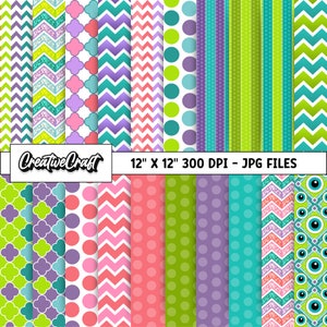20 Monster Inc Digital Papers 300 DPI Maximale Qualität, Monster Inc Scrapbooking, Monster Inc druckbare Designs, sofortiger Download