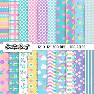20 Princess Digital Papers 300 DPI maximale kwaliteit, prinses scrapbooking, prinses afdrukbare papierontwerpen, instant download