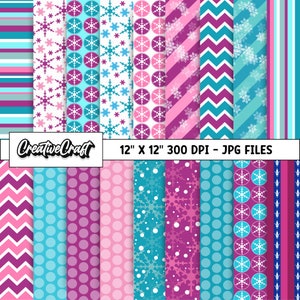18 Princess Frozen Digital Papers 300 DPI Maximum Quality, frozen princess scrapbooking, frozen printable paper designs, instant download