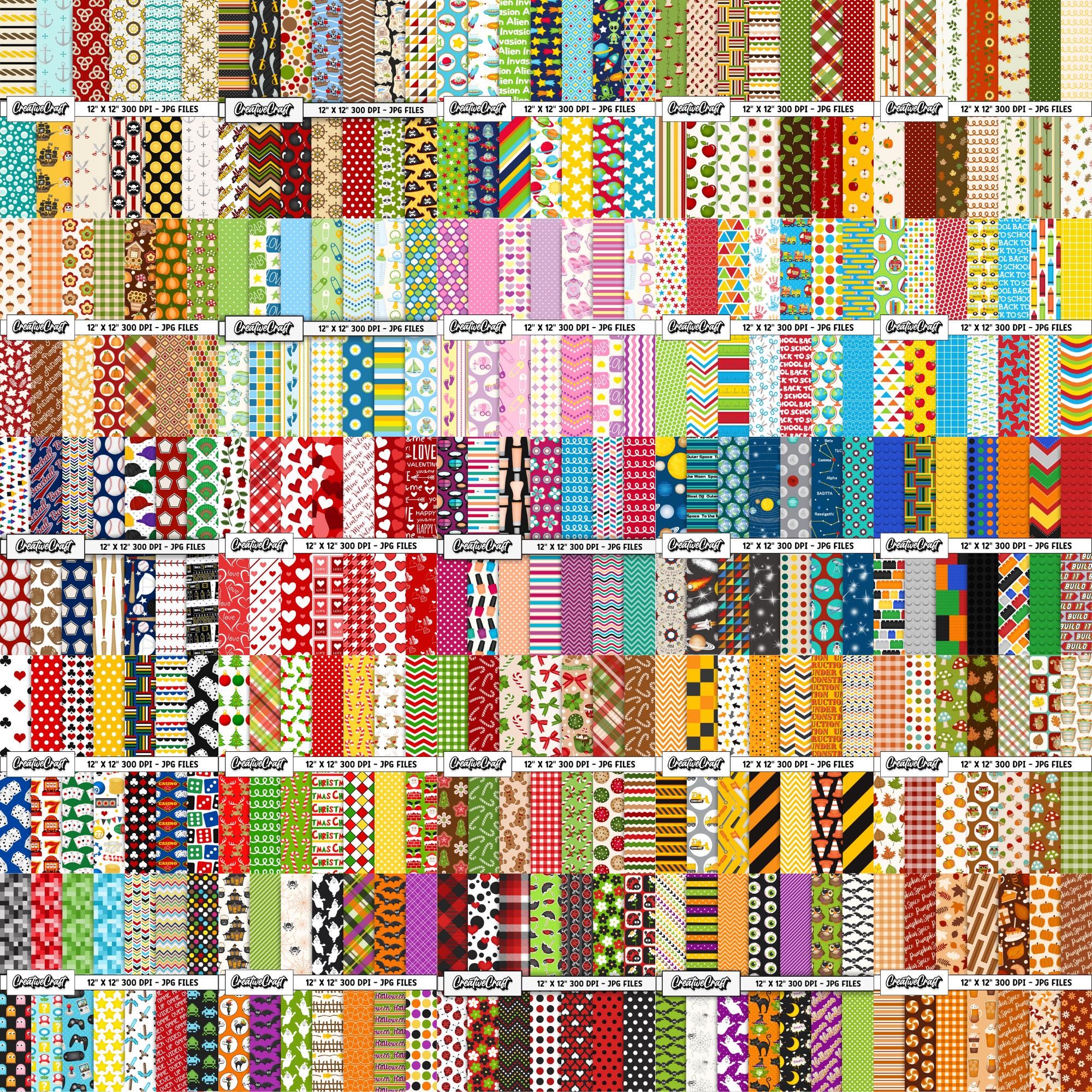 Lifetime Access, Megabundle - Digital Papers, Seamless Patterns, PNG ...
