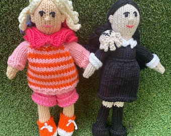 Enid and Wednesday dolls knitting patterns