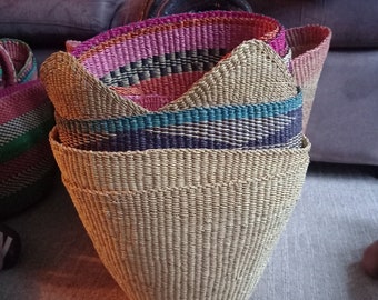 Hand Woven Plant holder, pot holder, storage basket, waste paper basket