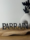 Gift for GODFATHER + Godchild's first name to personalize - Colors of your choice - Godfather Godmother Gift for Baptism, Communion - Decorative letters product logo