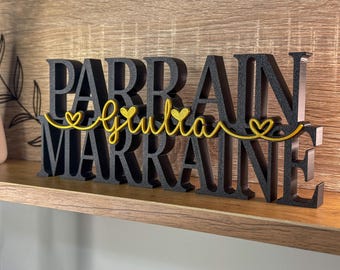 Portachiavi Personalizzato Per Madrina - Regalo Battesimo, Compleanno O Natale - Frase Madrina (Argento)