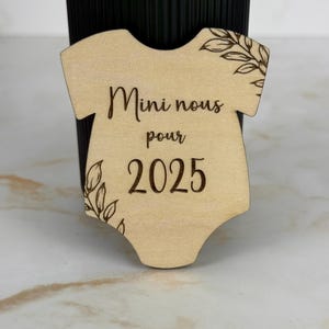 Magnet en bois personnalisé - Demande Surprise Parrain Marraine - Annonce Grossesse Naissance - Cadeau Baptême Communion