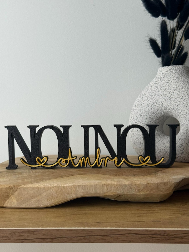 Personalized Nanny Sign with Name - Choice of Colors - End-of-Year Gift for Nanny/Auntie image 1